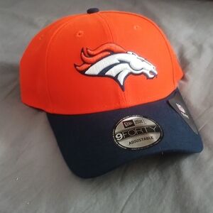 NFL Denver Broncos Orange and Navy Sports Cap - Adjustable Velcro